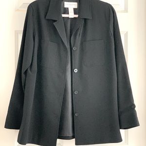 Liz Claiborne city blazer shirt. Lightweight, lined. Button up with pockets.